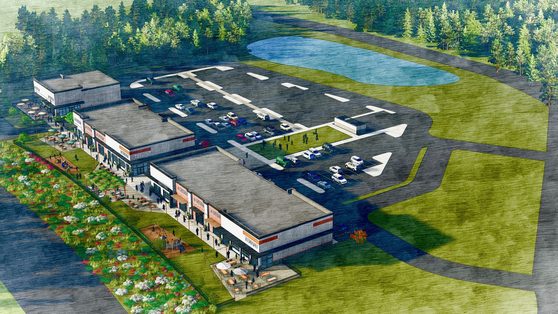Charleston Town Center aerial rendering